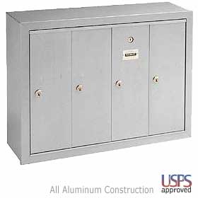 Vertical 4 Door Front Loading Mailboxes